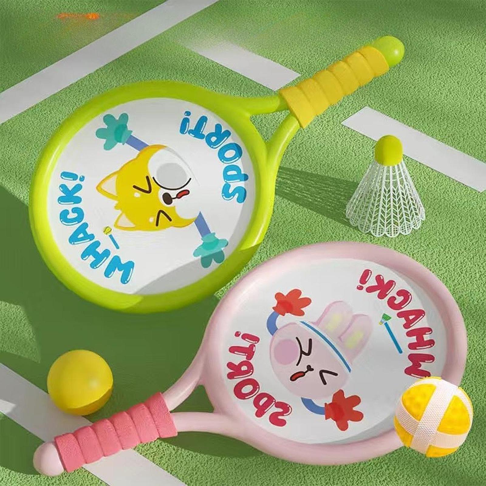 Indoor Sport And Outdoor Sports - Çocuklar için 2 Adet Badminton Raketi,