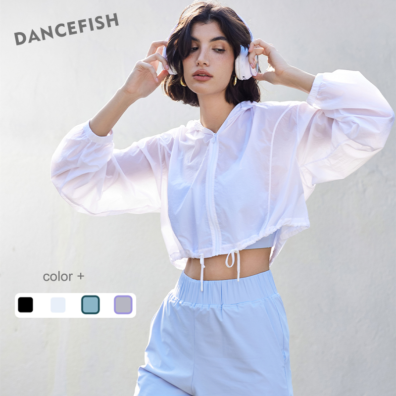 Outdoor Sport Jacket - DANCEFISH yeni hafif Yoga ceketi gevşek