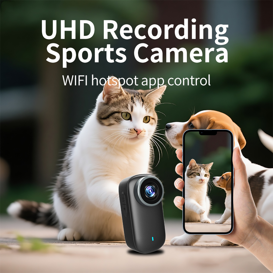 Indoor Sport And Outdoor Sports - Evcil Hayvanlar için 4K Aksiyon Kamerası